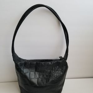 Perry Ellis black leather  shulder bag.